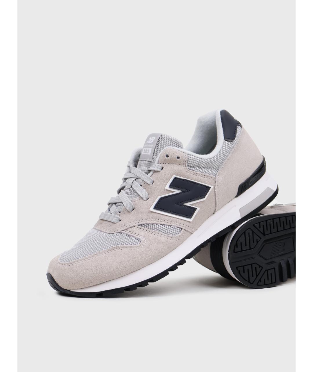 NEW BALANCE Серые замшевые низкие кроссовки / кеды, фото 4