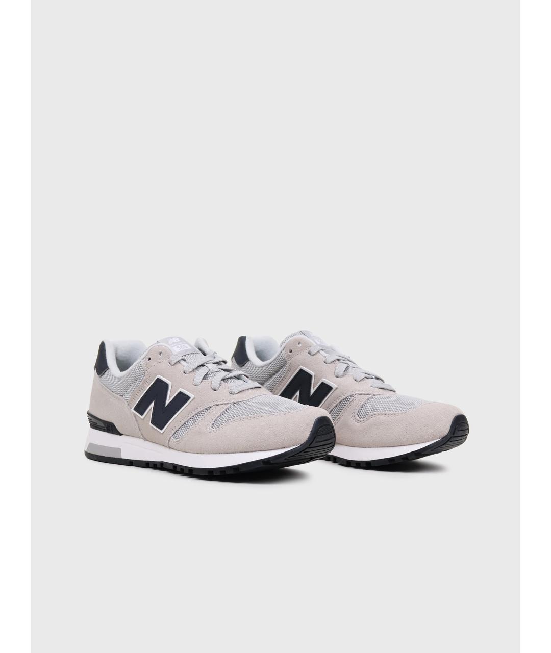 NEW BALANCE Серые замшевые низкие кроссовки / кеды, фото 2
