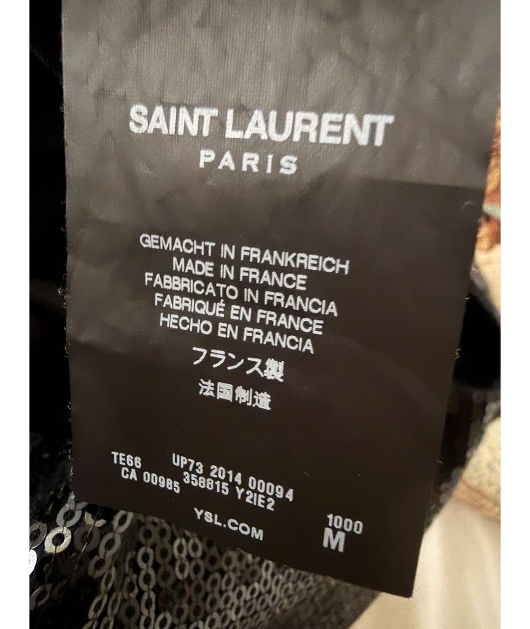 SAINT LAURENT Черное полиамидовое вечернее платье, фото 2