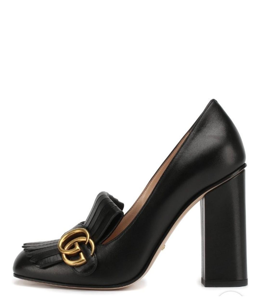 GUCCI Черные кожаные туфли, фото 9