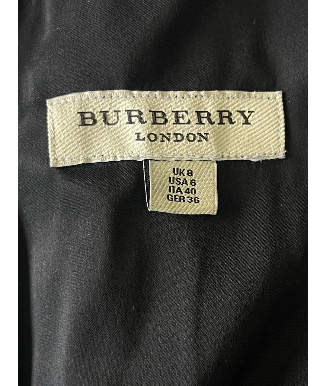 BURBERRY Черное вискозное повседневное платье, фото 3