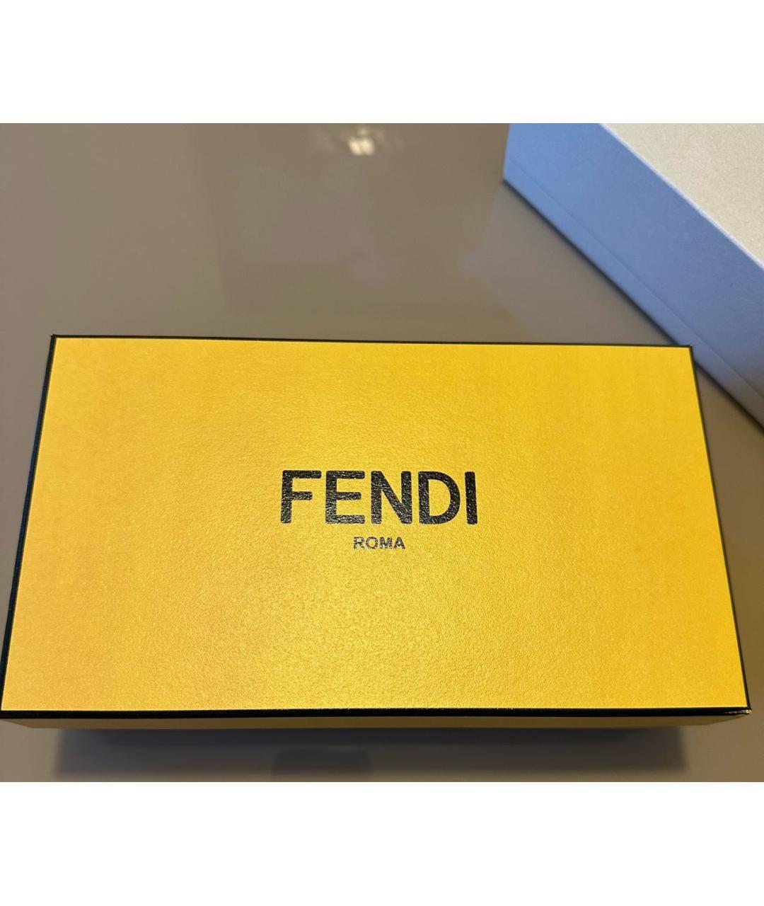 FENDI Черные металлические солнцезащитные очки, фото 4