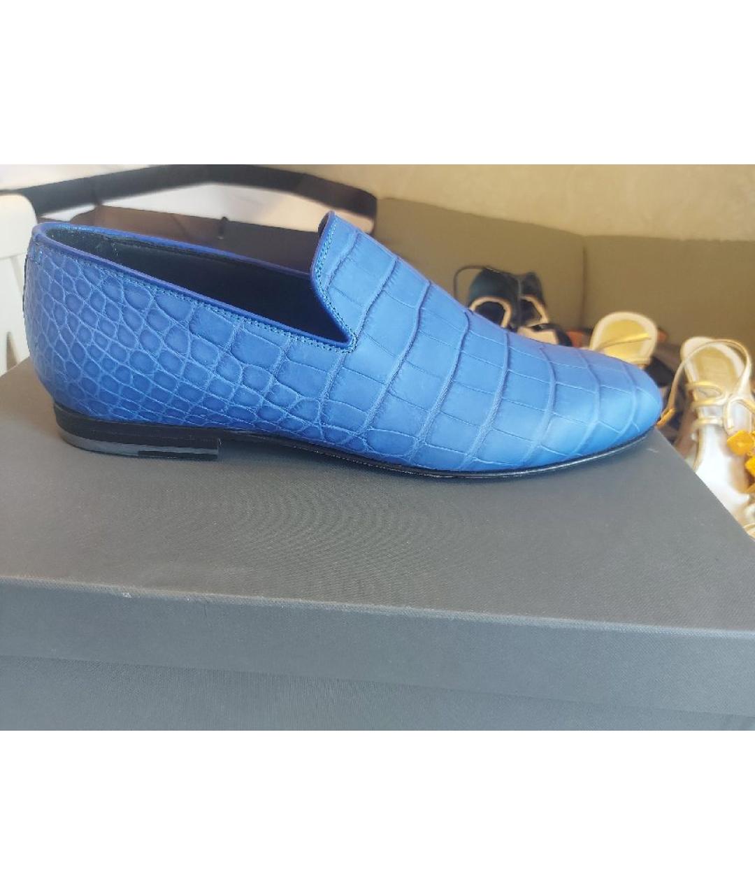 JIMMY CHOO Синие туфли из экзотической кожи, фото 4