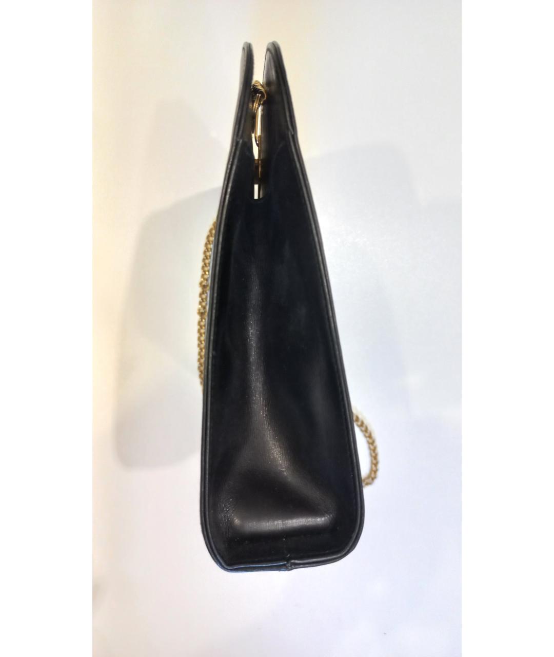 FERRAGAMO Черная кожаная сумка через плечо, фото 6