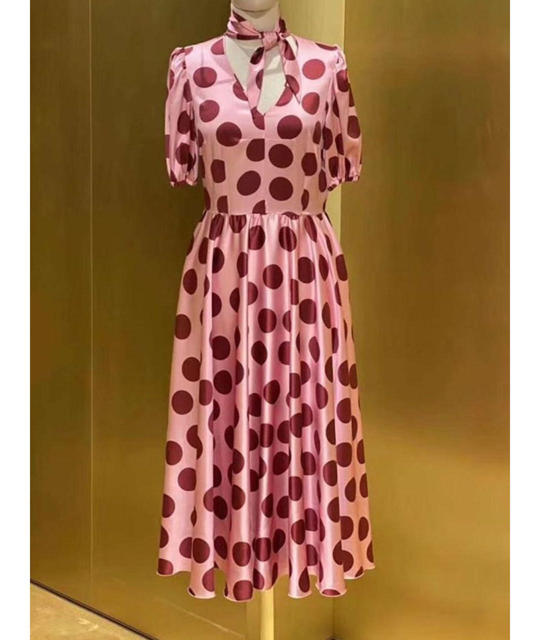 DOLCE&GABBANA Мульти шелковое повседневное платье, фото 8