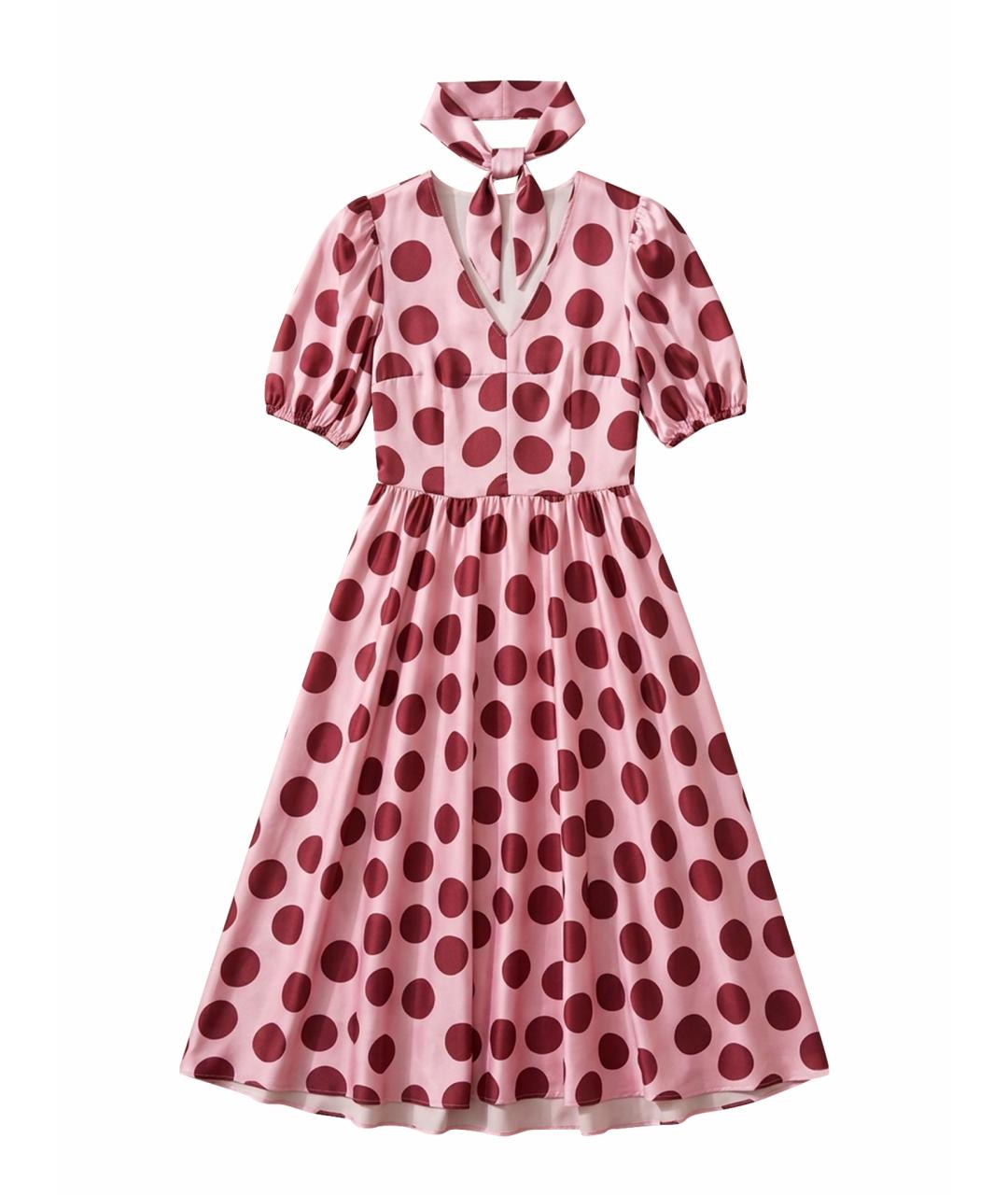 DOLCE&GABBANA Мульти шелковое повседневное платье, фото 1