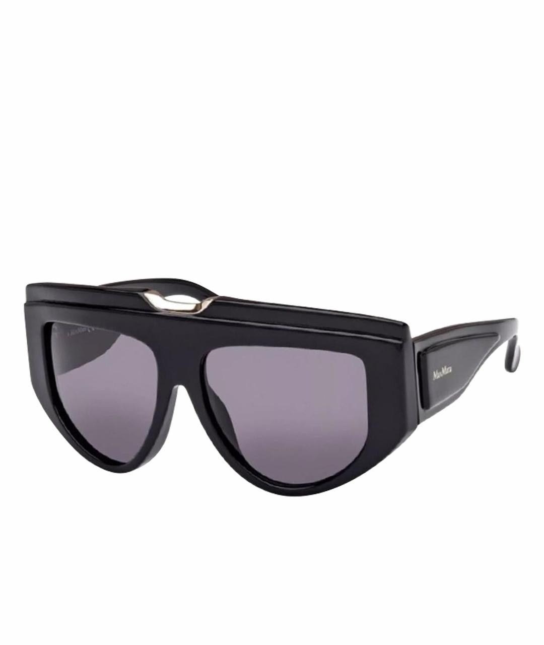 MAX MARA Черные пластиковые солнцезащитные очки, фото 1