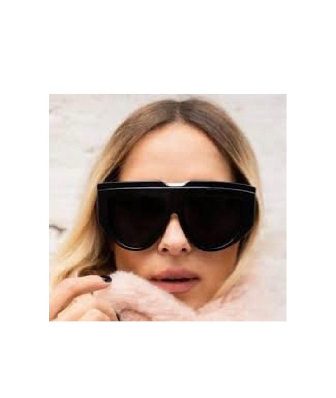 MAX MARA Черные пластиковые солнцезащитные очки, фото 6