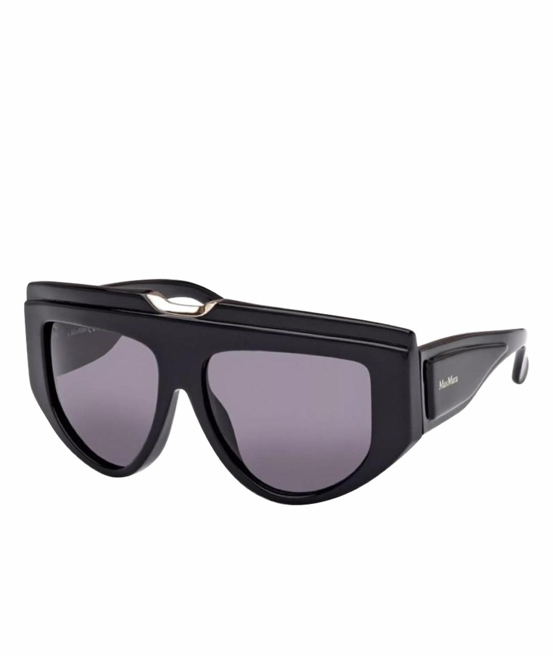 MAX MARA Черные пластиковые солнцезащитные очки, фото 5