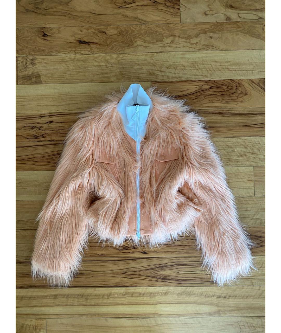 LOUIS VUITTON Коралловая меховая куртка, фото 2