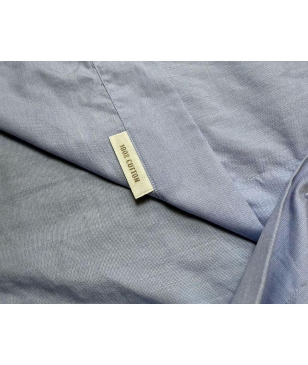 BRIONI Голубая хлопковая классическая рубашка, фото 5