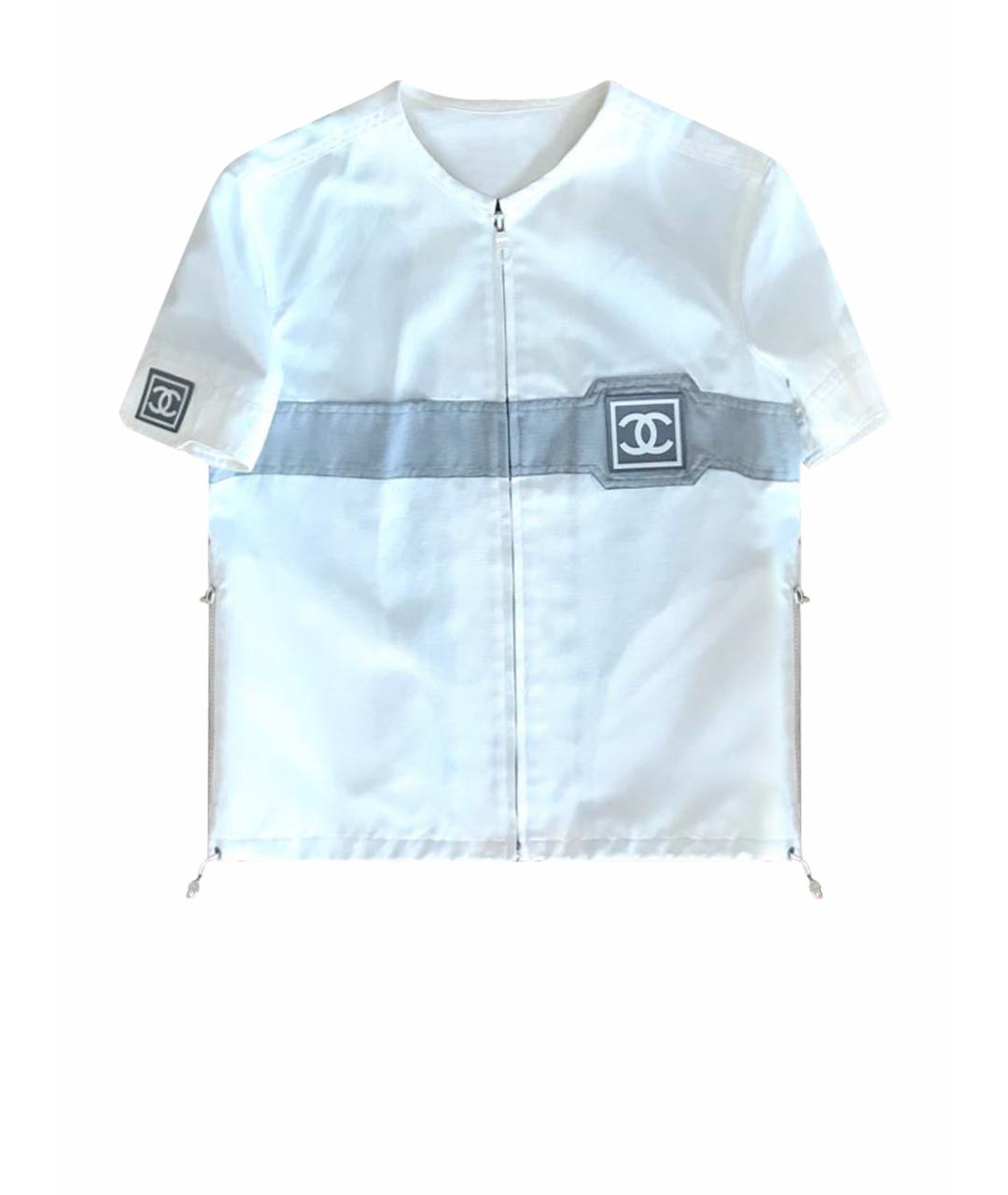 CHANEL Белая хлопковая куртка, фото 1