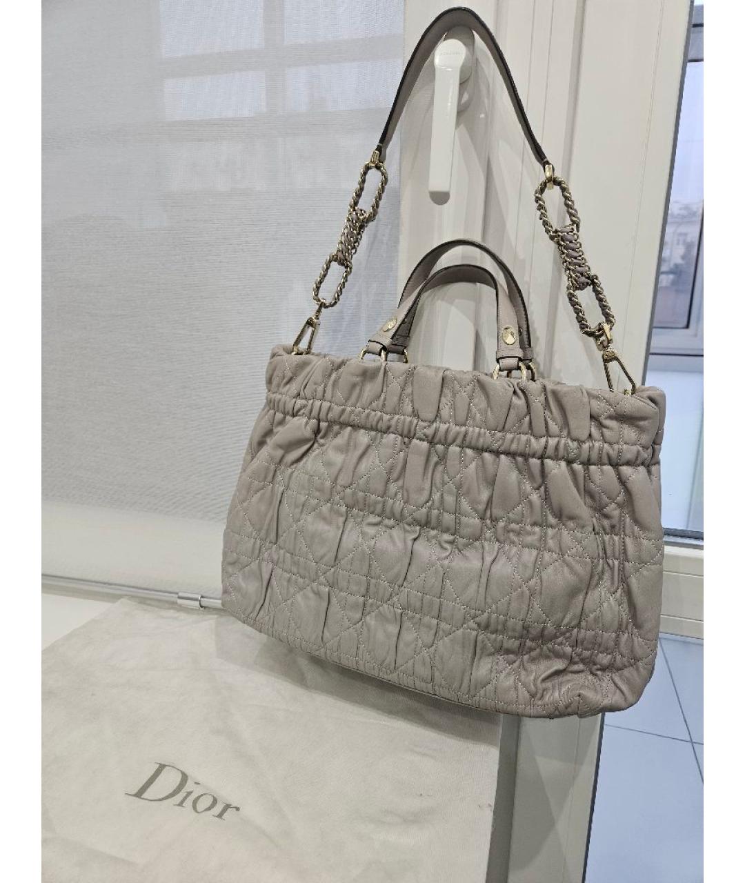 CHRISTIAN DIOR Фиолетовая кожаная сумка тоут, фото 4