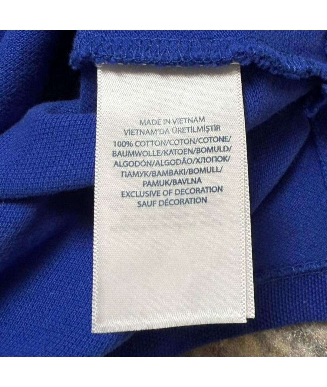 POLO RALPH LAUREN Синее хлопковое поло с коротким рукавом, фото 5