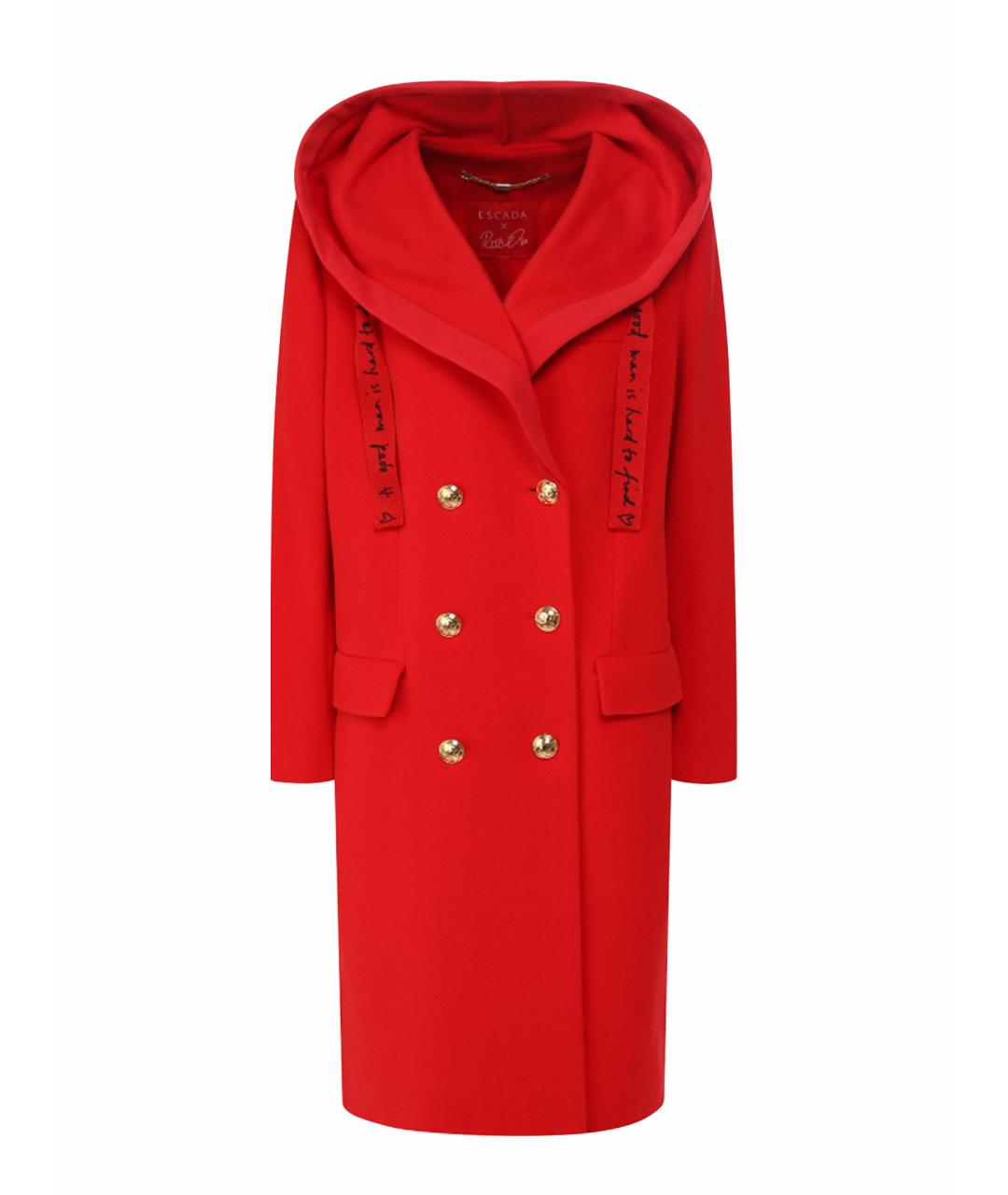 ESCADA Красное шерстяное пальто, фото 1