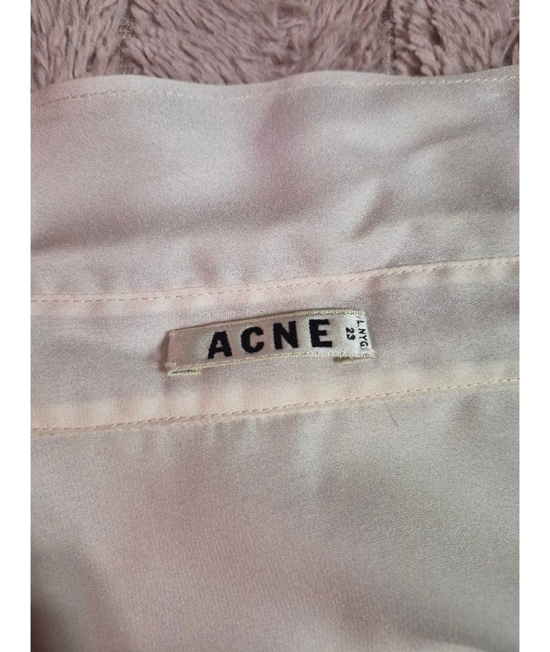 ACNE STUDIOS Голубая полиэстеровая блузы, фото 3
