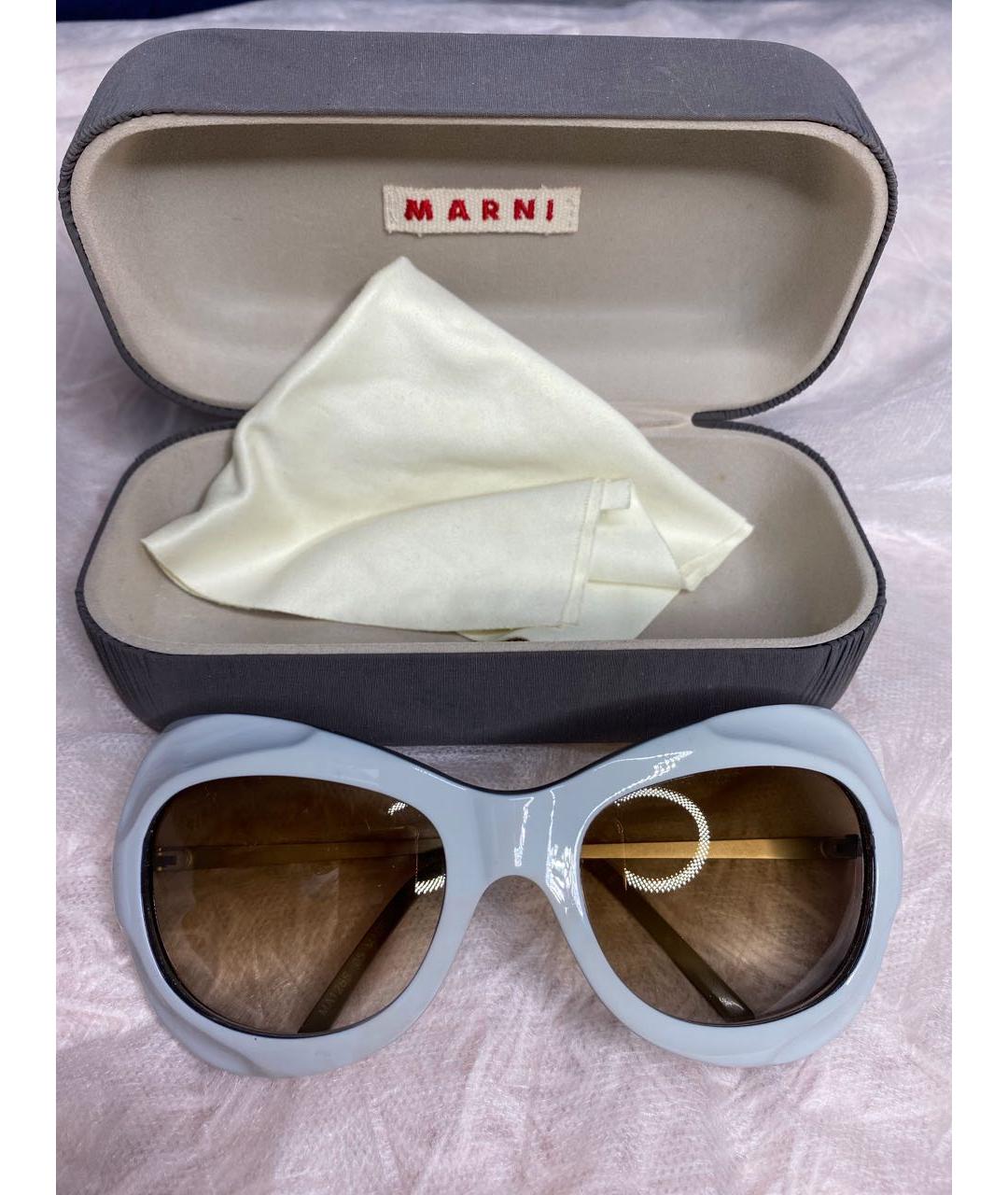 MARNI Серые пластиковые солнцезащитные очки, фото 3
