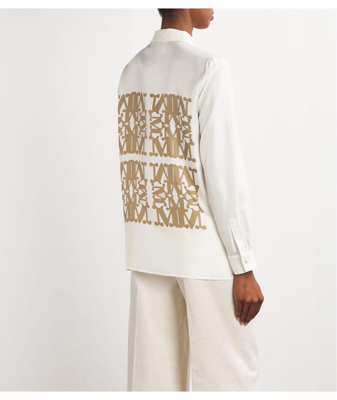 MAX MARA Белая шелковая рубашка, фото 4