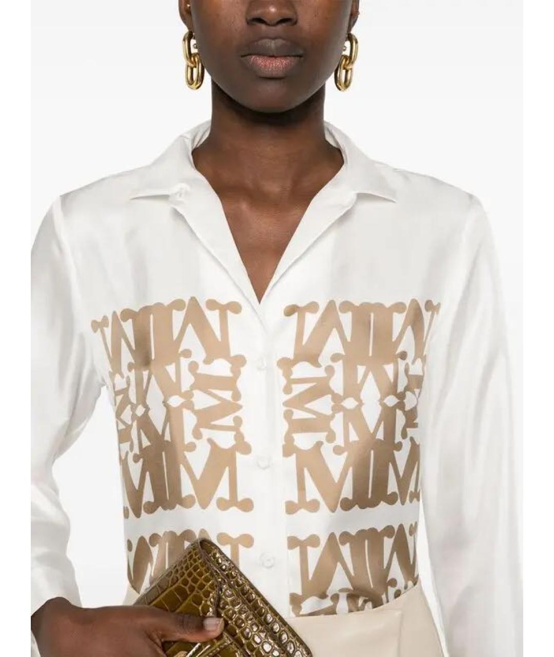 MAX MARA Белая шелковая рубашка, фото 3