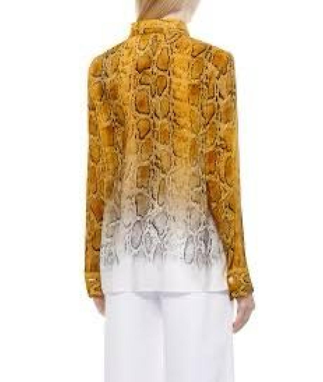 MAX MARA Желтая шелковая блузы, фото 4