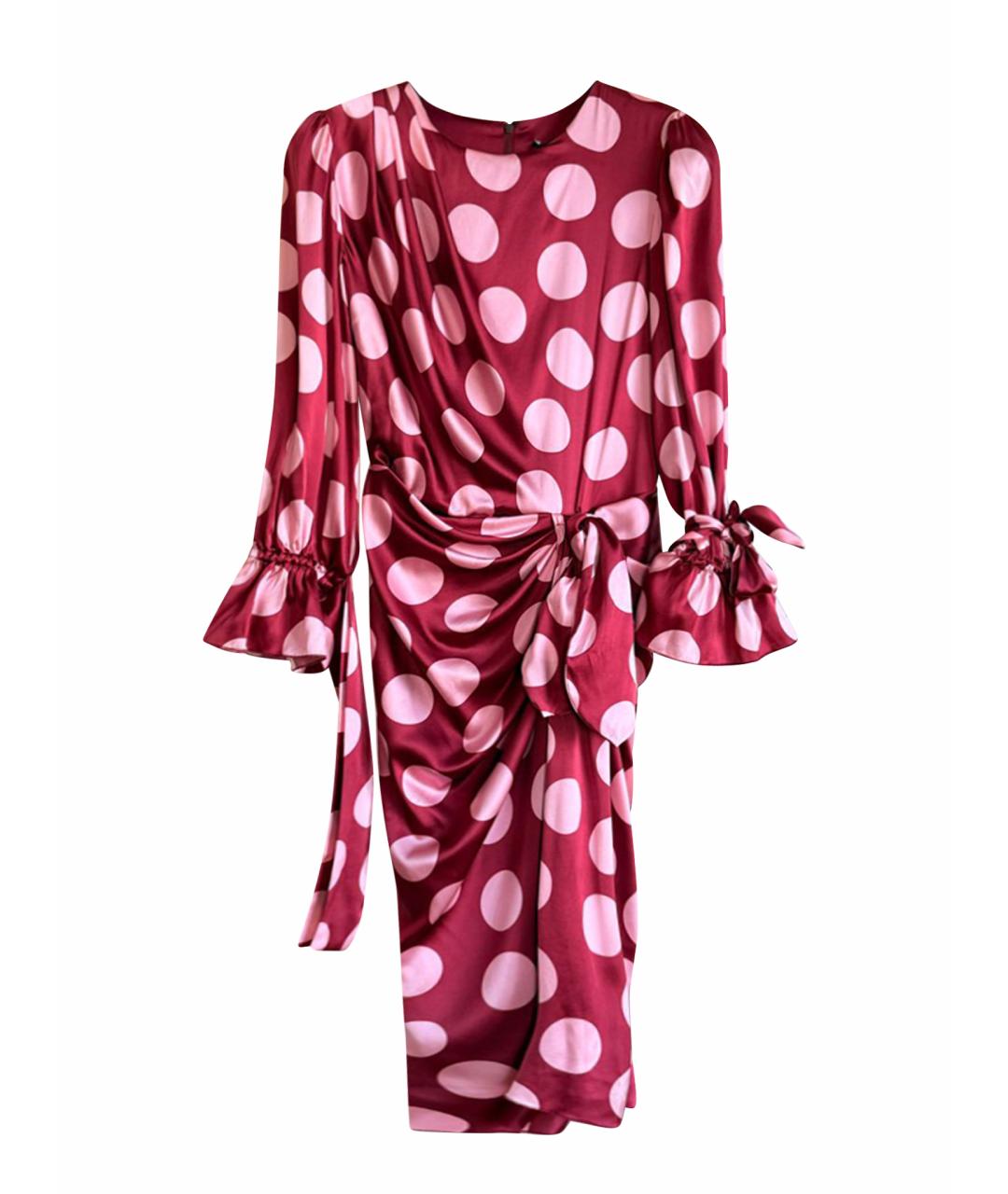 DOLCE&GABBANA Мульти шелковое коктейльное платье, фото 1