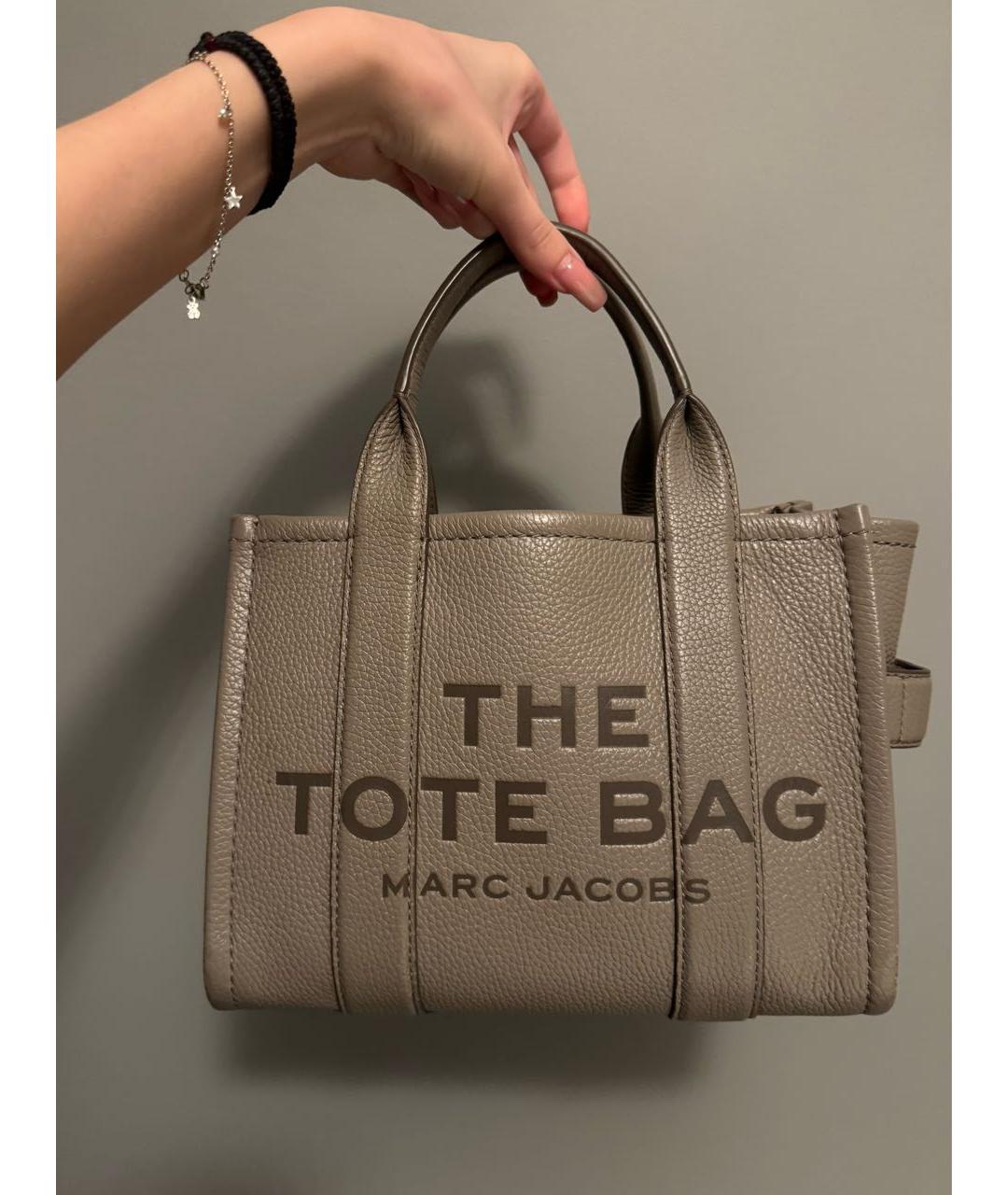 MARC JACOBS Бежевая кожаная сумка тоут, фото 5