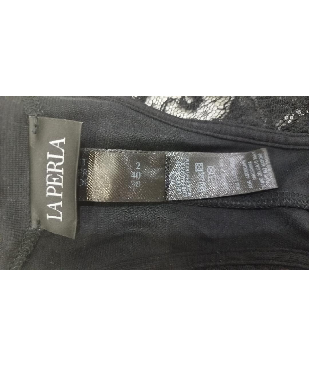 LA PERLA Черное хлопковое боди, фото 4