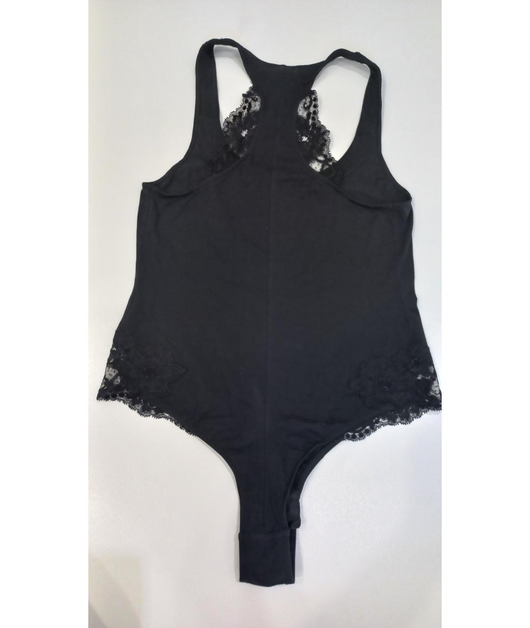 LA PERLA Черное хлопковое боди, фото 2