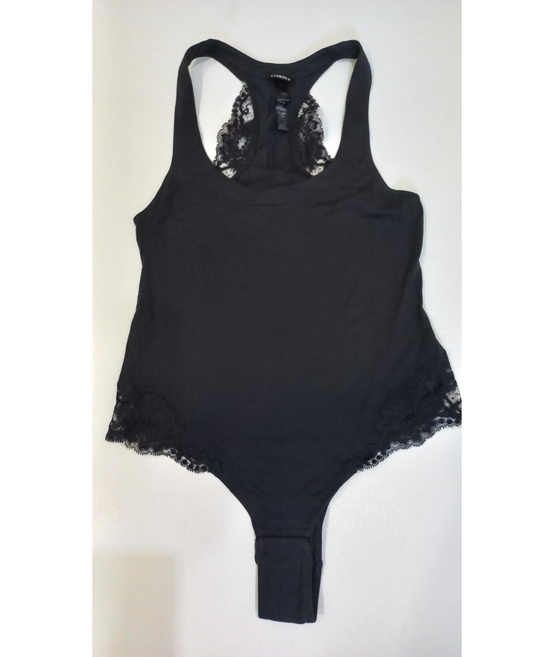LA PERLA Черное хлопковое боди, фото 6