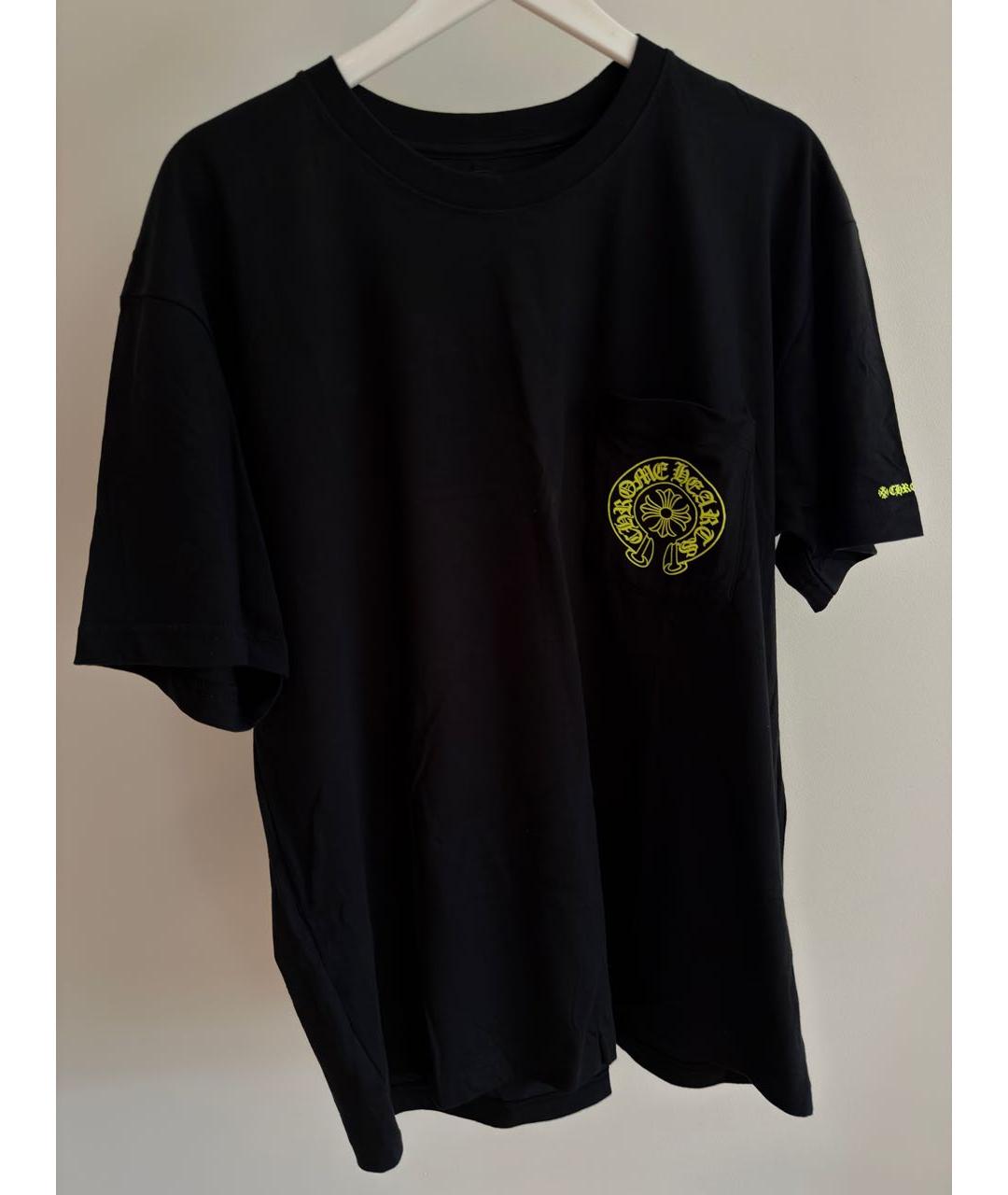 CHROME HEARTS Черная хлопковая футболка, фото 5