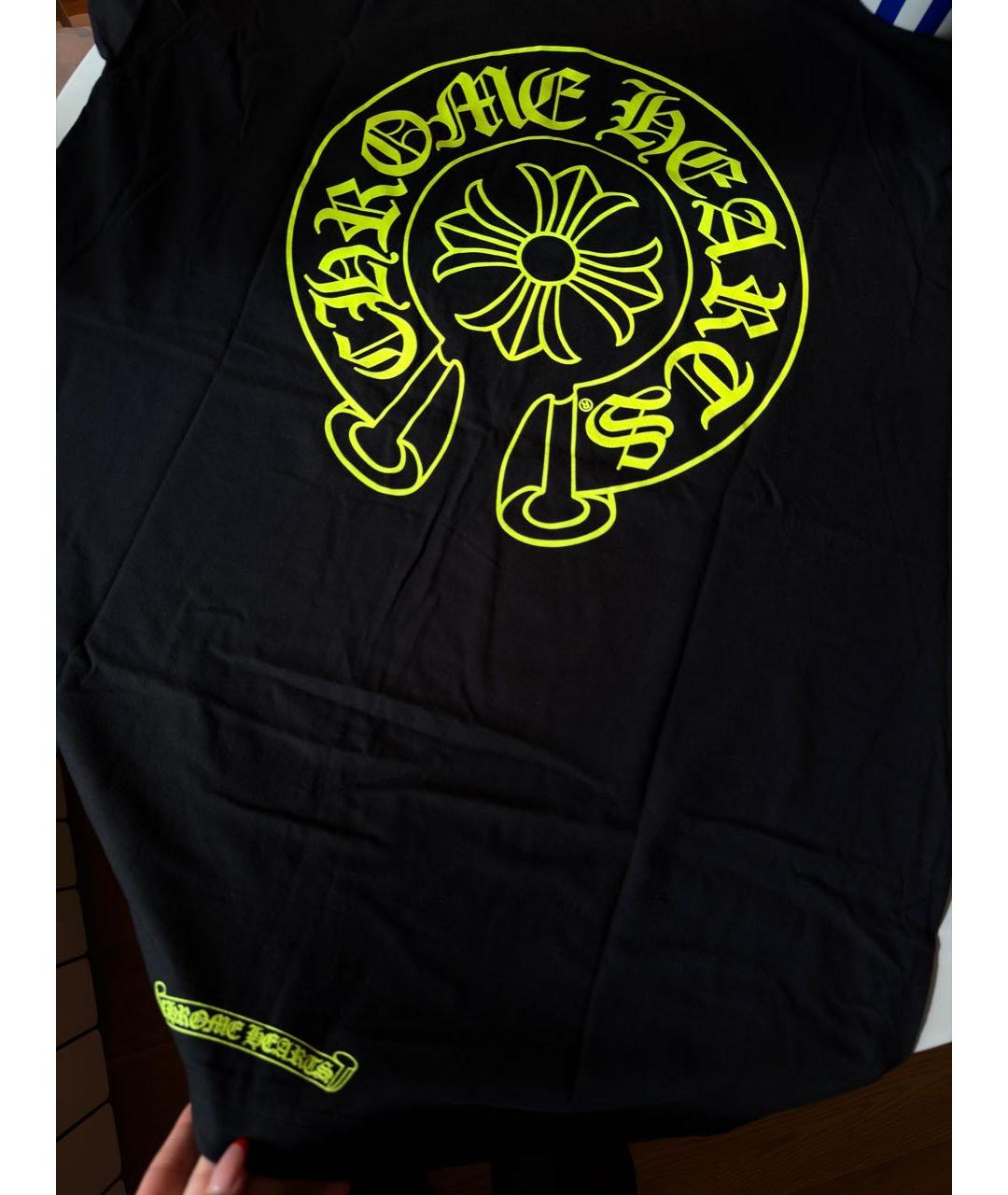 CHROME HEARTS Черная хлопковая футболка, фото 4