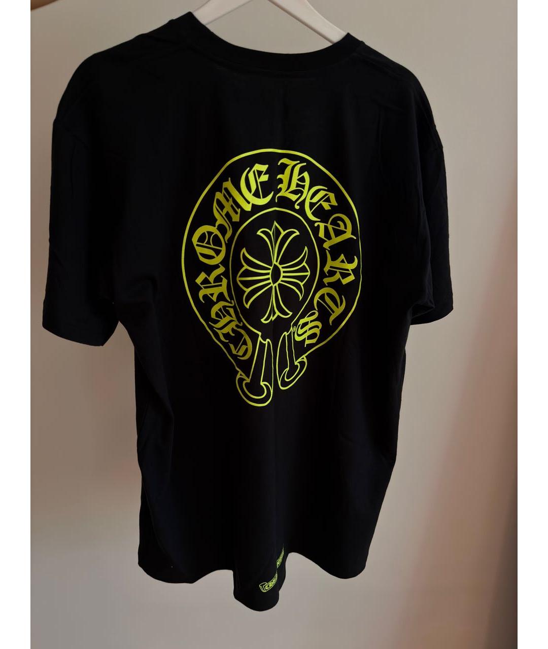 CHROME HEARTS Черная хлопковая футболка, фото 2