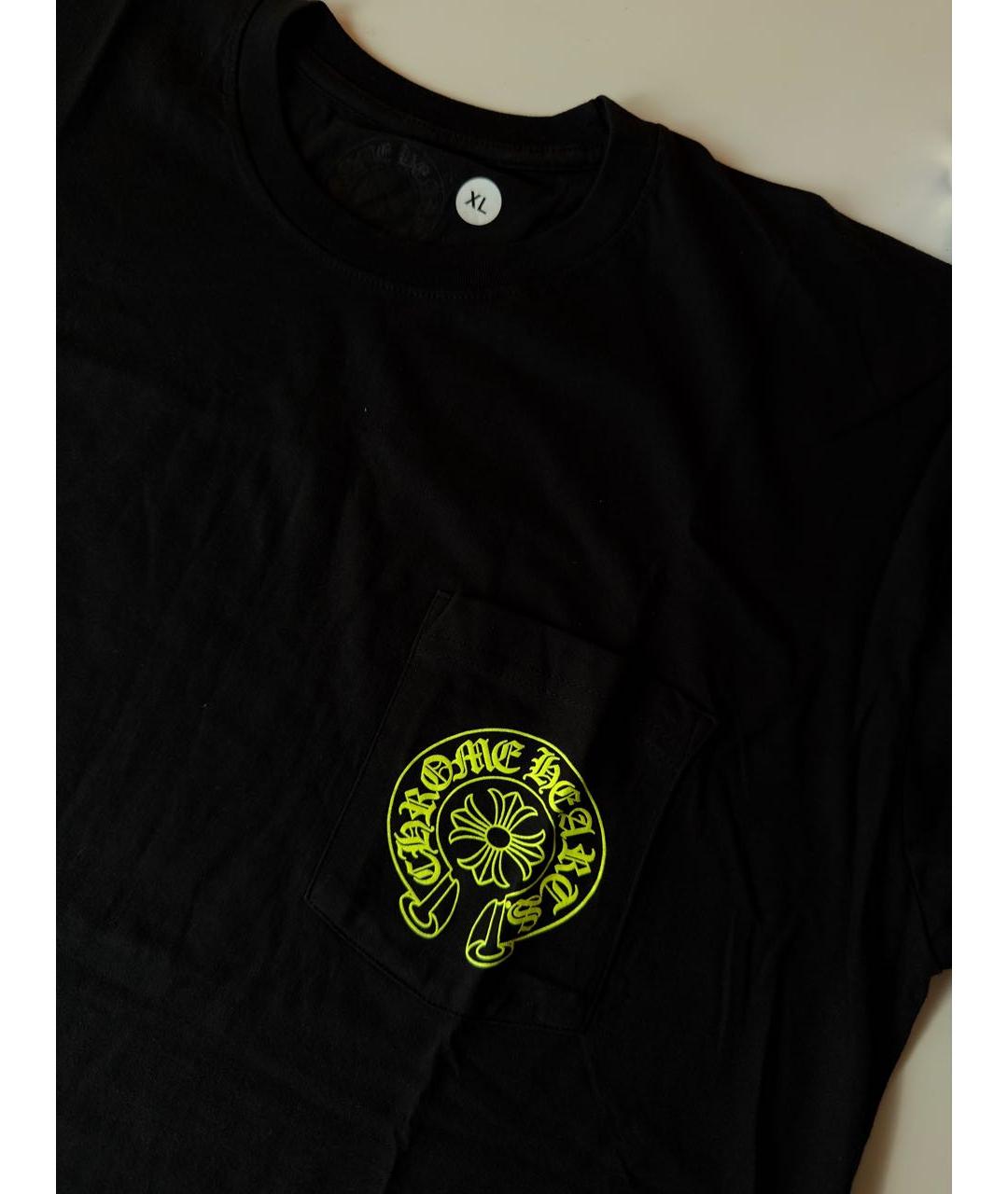 CHROME HEARTS Черная хлопковая футболка, фото 3