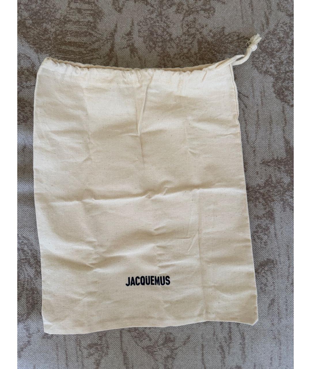 JACQUEMUS Розовая кожаная сумка с короткими ручками, фото 6