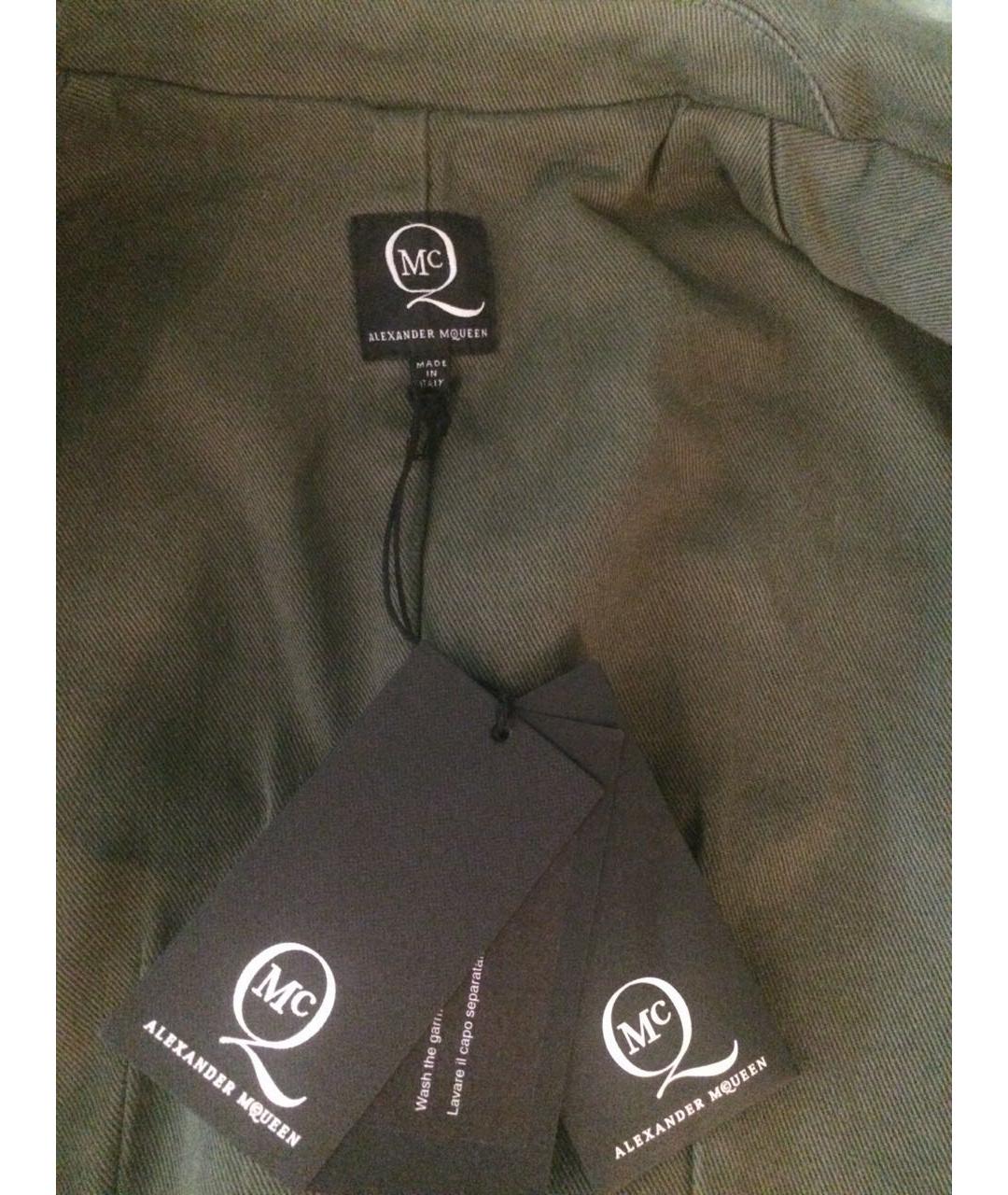 MCQ ALEXANDER MCQUEEN Хаки хлопковая куртка, фото 4