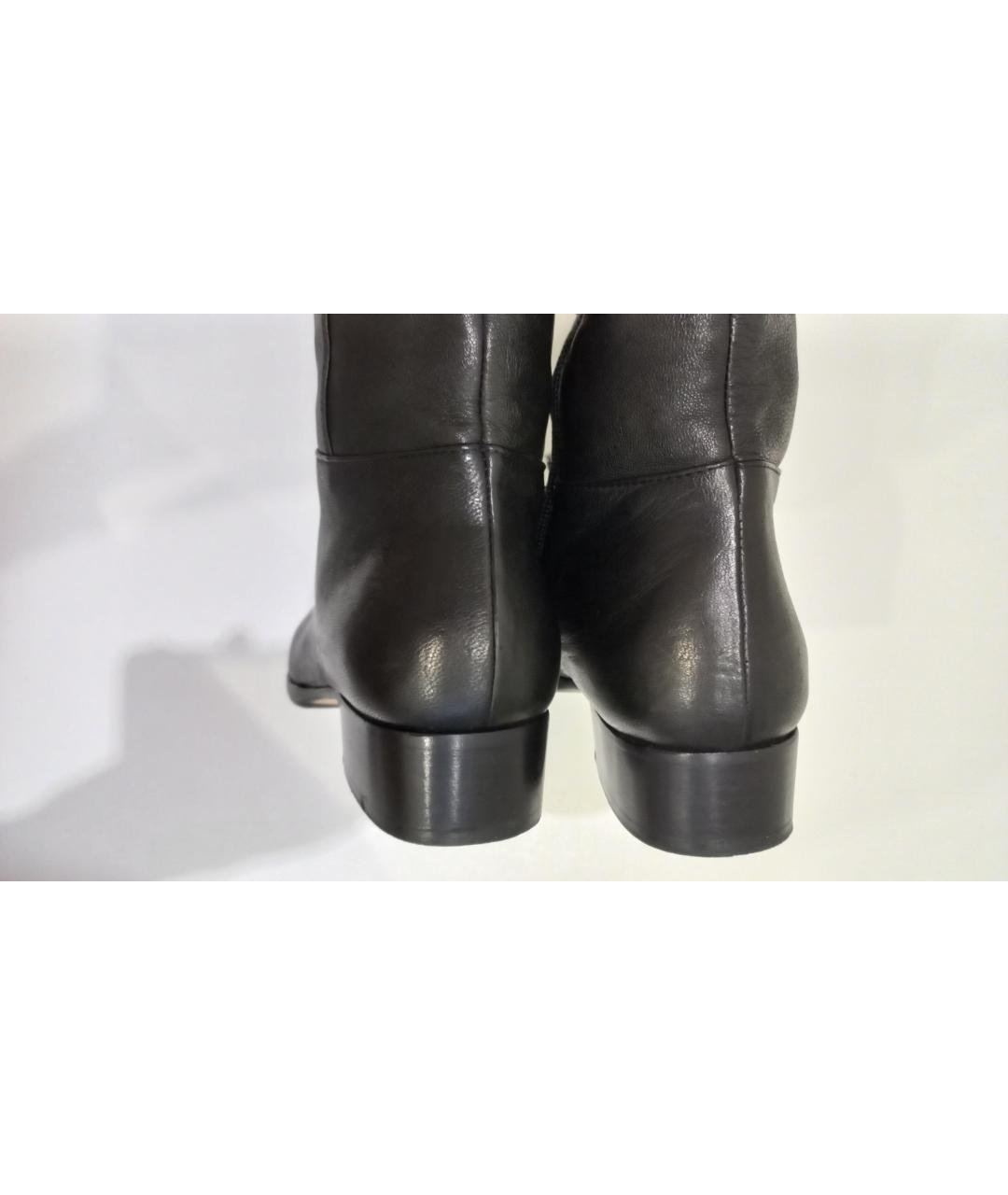 JIMMY CHOO Черные кожаные сапоги, фото 3