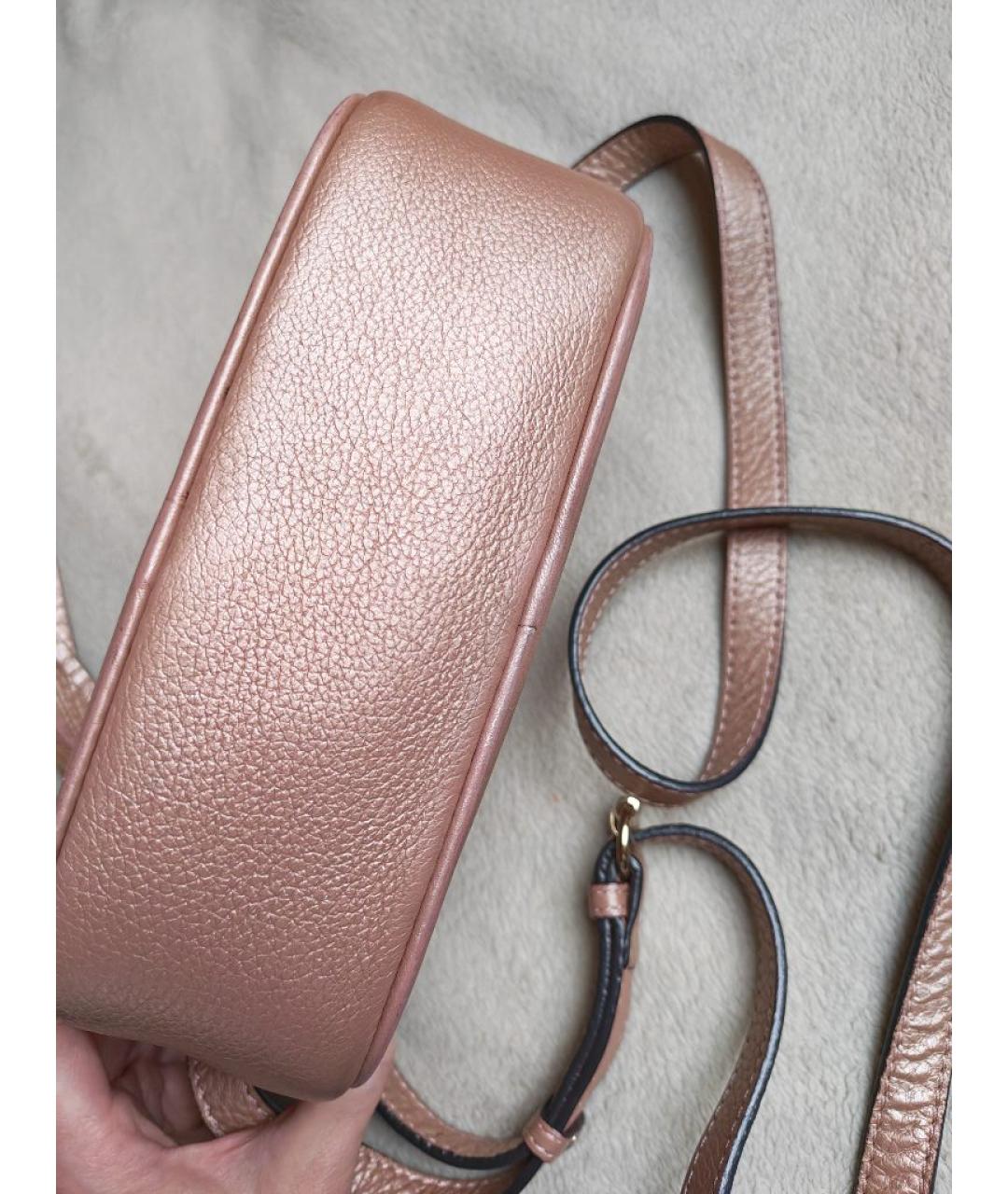 GUCCI Бежевая кожаная сумка через плечо, фото 2