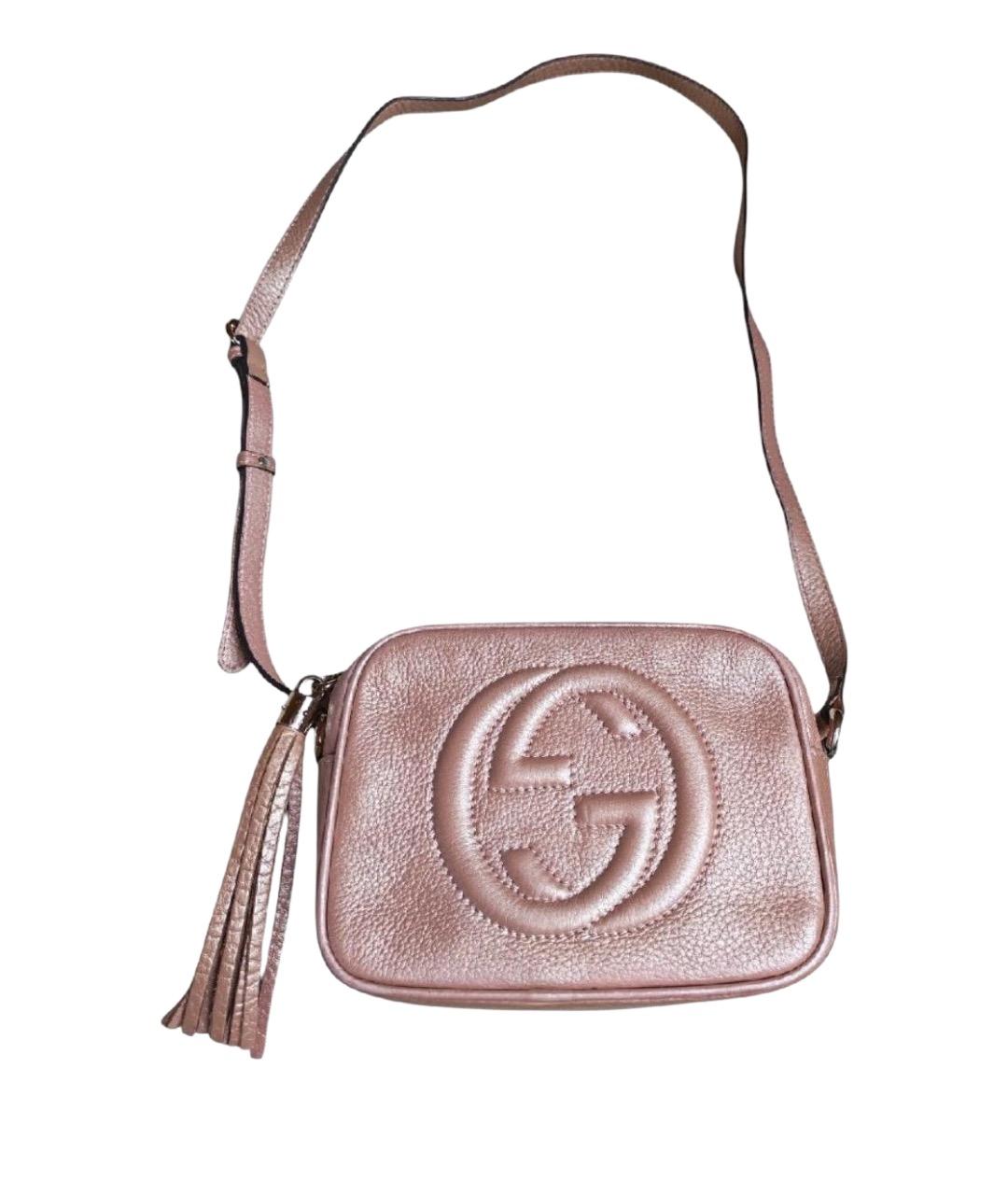 GUCCI Бежевая кожаная сумка через плечо, фото 1