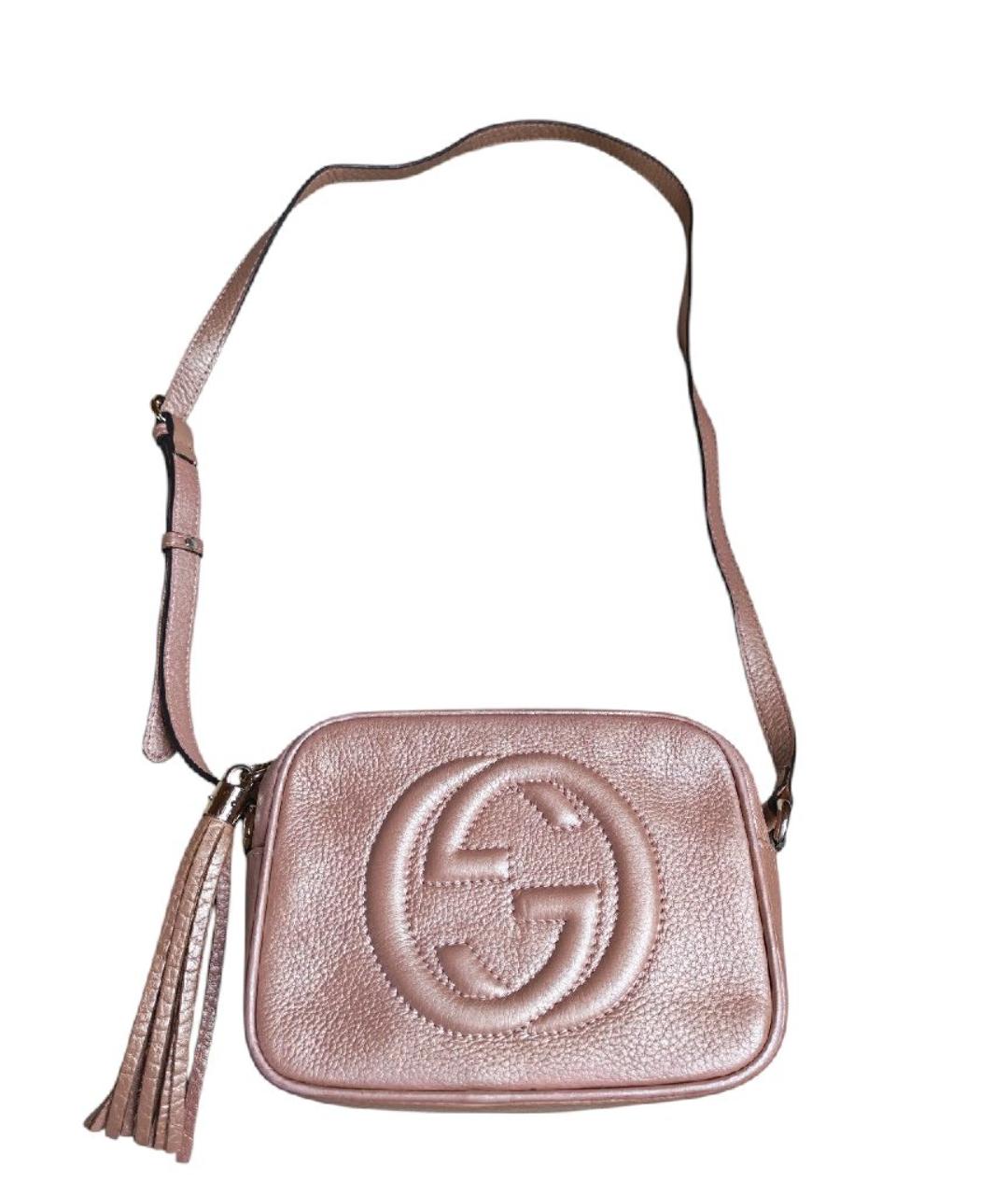 GUCCI Бежевая кожаная сумка через плечо, фото 10