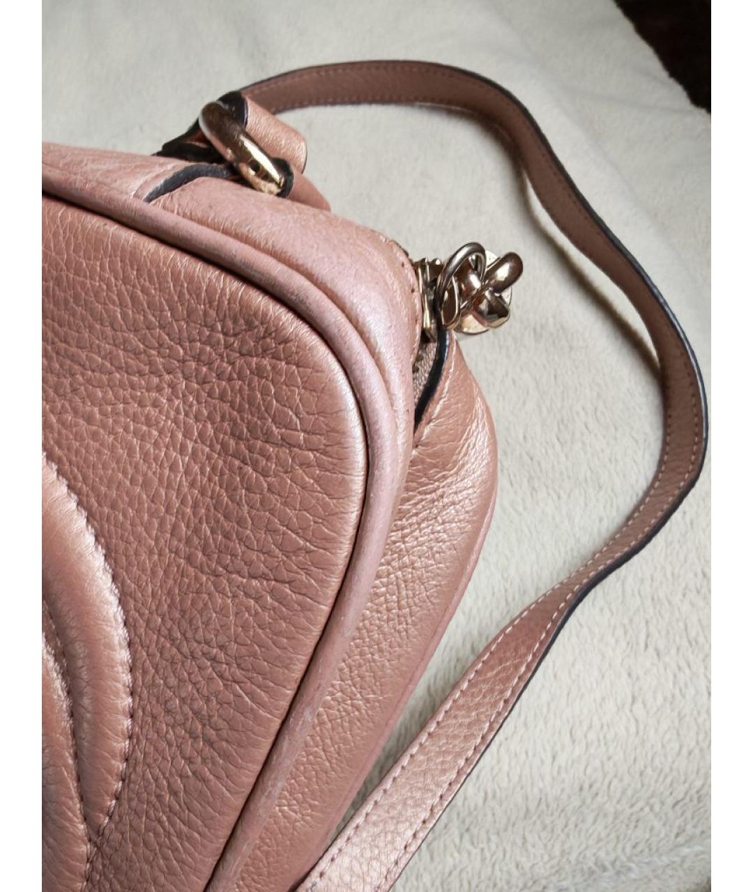 GUCCI Бежевая кожаная сумка через плечо, фото 9