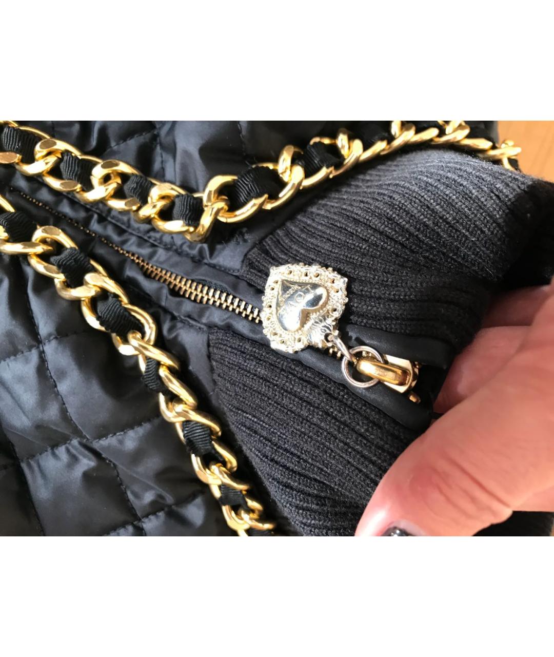 LOVE MOSCHINO Черное ацетатное пальто, фото 3