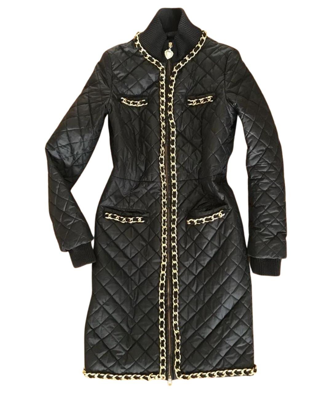 LOVE MOSCHINO Черное ацетатное пальто, фото 1