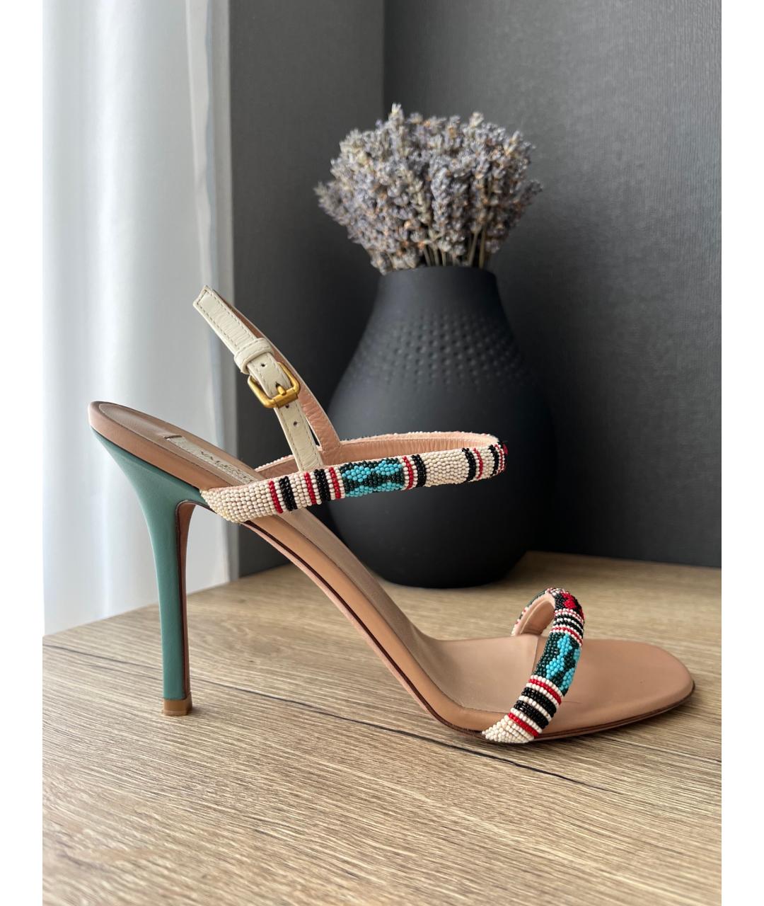 VALENTINO Мульти кожаные босоножки, фото 6