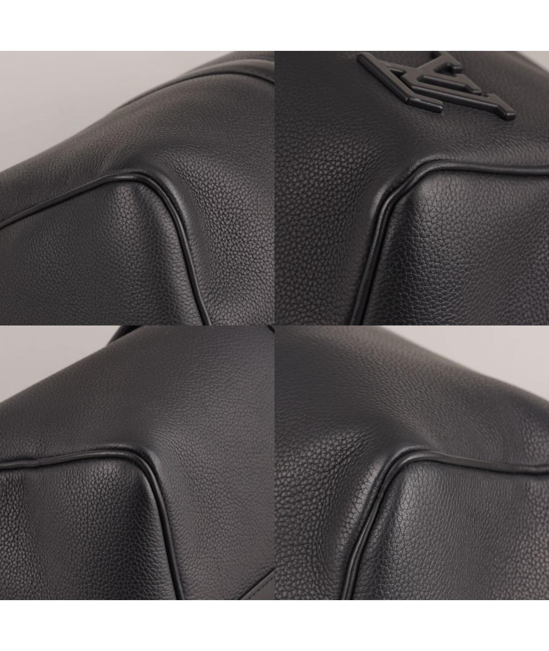LOUIS VUITTON Черная кожаная дорожная/спортивная сумка, фото 8