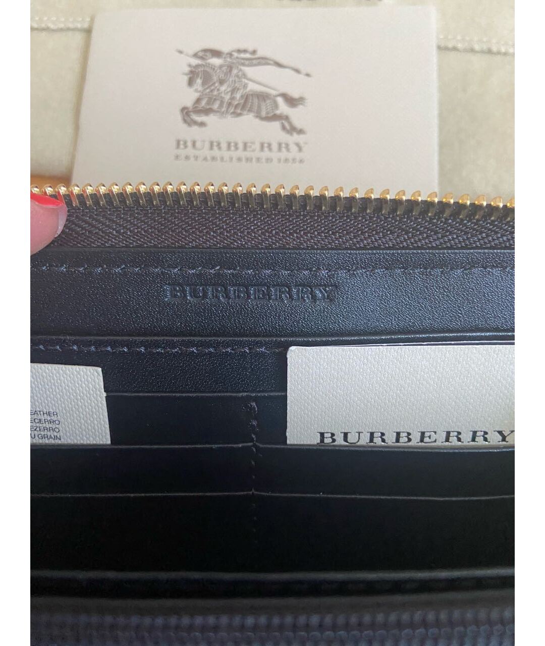 BURBERRY Черный кошелек, фото 4