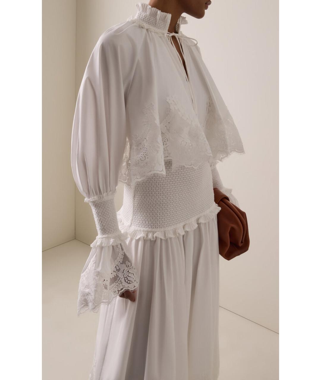 ZIMMERMANN Белое хлопковое коктейльное платье, фото 3