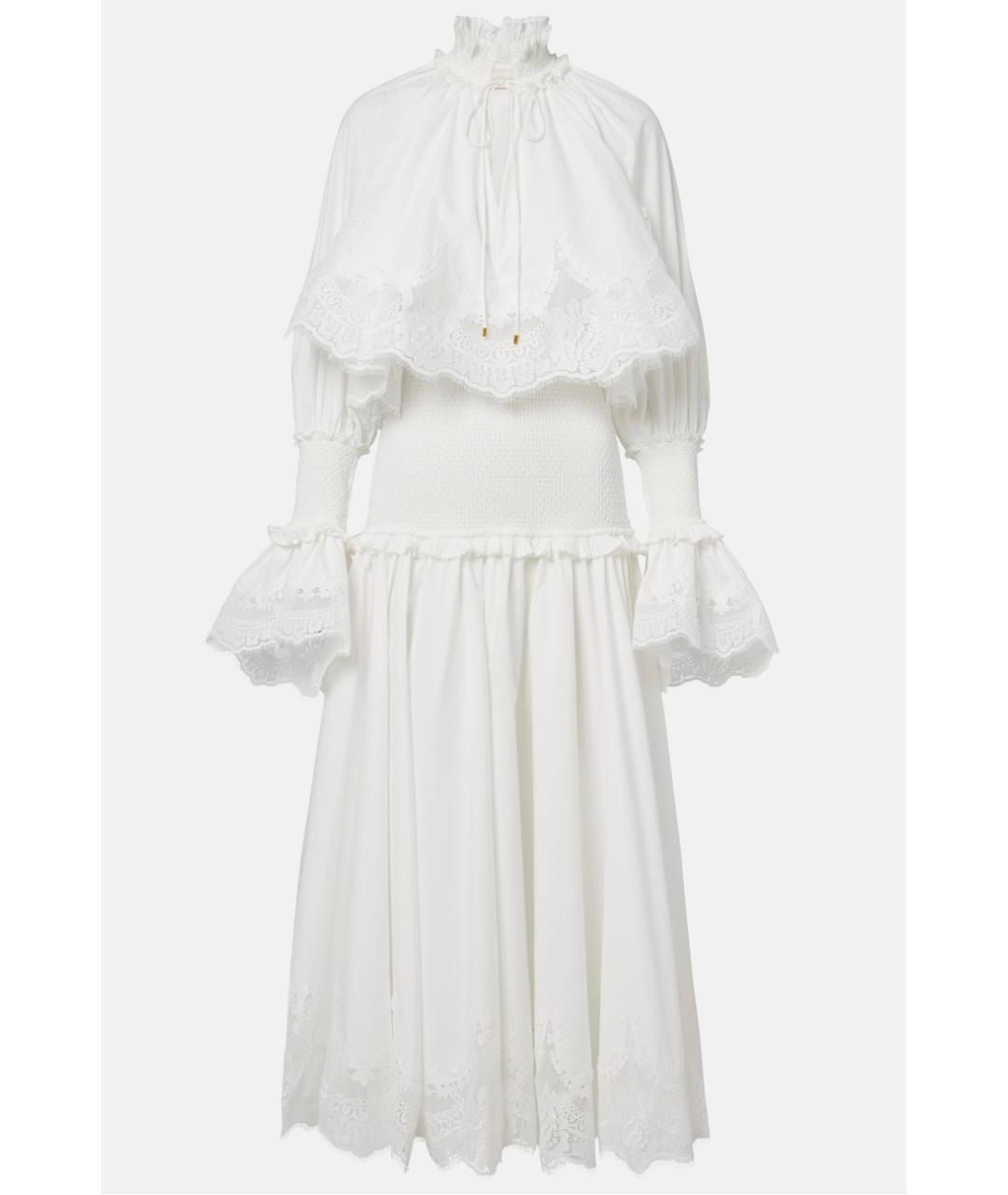 ZIMMERMANN Белое хлопковое коктейльное платье, фото 10
