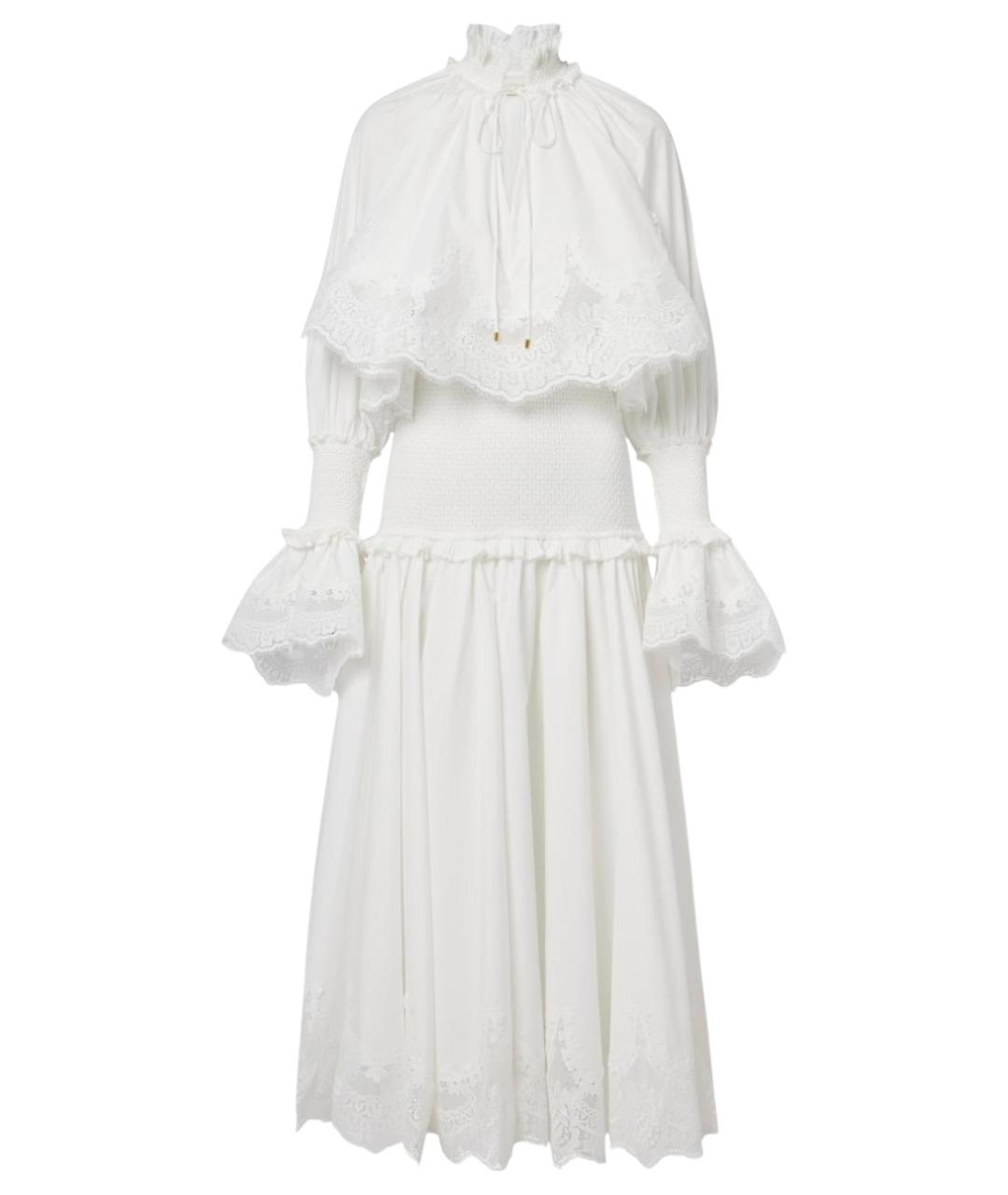 ZIMMERMANN Белое хлопковое коктейльное платье, фото 1