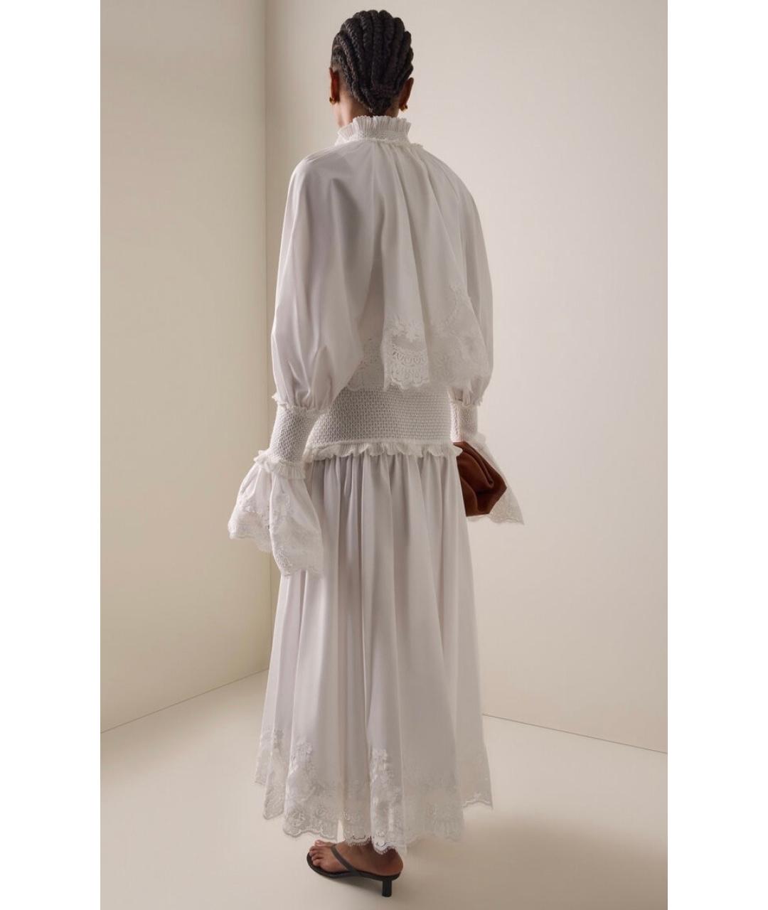 ZIMMERMANN Белое хлопковое коктейльное платье, фото 4