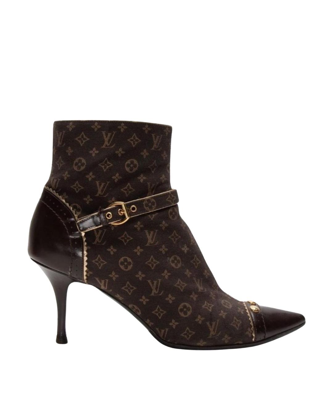 LOUIS VUITTON Коричневые ботильоны, фото 1